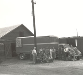 Joe Nunn with Smith and Smith shed 1937